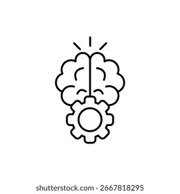 Icono de una lógica, aislado contra un fondo limpio.