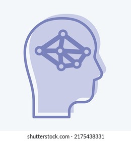 Icon Logic. suitable for Programming symbol. two tone style. simple design editable. design template vector. simple symbol illustration