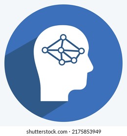 Icon Logic. suitable for Programming symbol. long shadow style. simple design editable. design template vector. simple symbol illustration