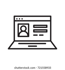 icon login laptop business account