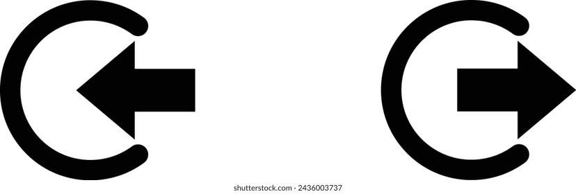 icon login logout black outline for web site design 
and mobile dark mode apps 
Vector illustration on a white background