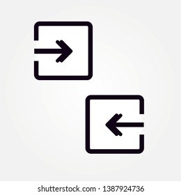 icon login, logout, web graphic design single icon vector