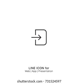 Icon login, sign in, web graphic design single icon vector