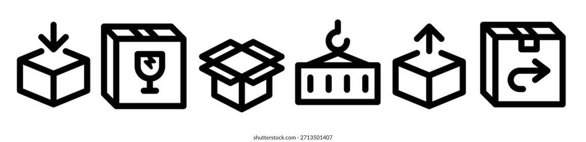 icon Logistic Line Ilustración vectorial