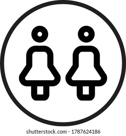Icon or logo about a pair of children who are together
