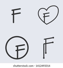 Icon, logo abstract design element with business company