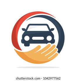 icon logo for auto care, car insurance, car rental business