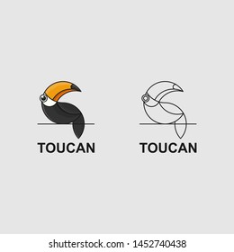 icon logo bird with circle concept