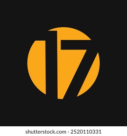 The icon or logo is a black number 17 in an orange circle with a black background.