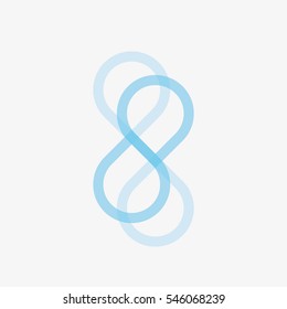 Icon logo blue chain link