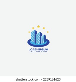 icon logo building gradient colorful