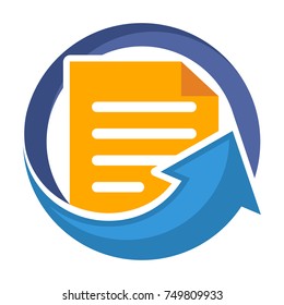 Icon Logo For Business Administration Of Document / File Management.
Icon Illustration For Uploading Documents.
