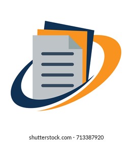 Icon logo for business document management / bookkeeping services