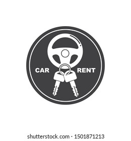 icon and logo of car rent vector illusration design 