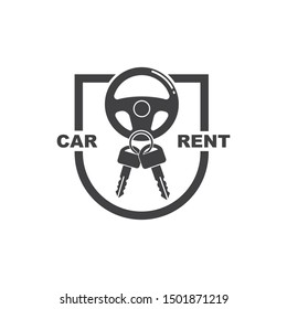 icon and logo of car rent vector illusration design 