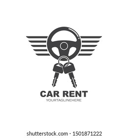 icon and logo of car rent vector illusration design 