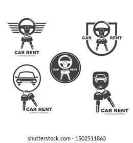 icon and logo of car rent vector illusration design 