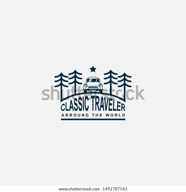 icon logo\
of car and trees suitable for travel\
logo