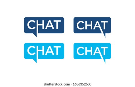 Symbol-Logo für die Kommunikation über Chat-Blasen