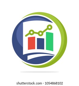 icon logo with the concept of bookkeeping management for business reports, sales, investment