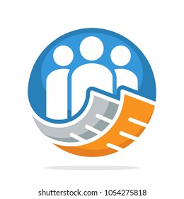 icon logo with the concept of document management support team