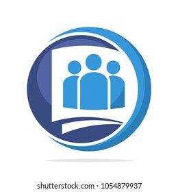 icon logo with the concept of document management support team