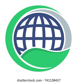 icon logo with the concept of environmentally sustainable earth