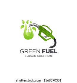 Icon logo with the concept of green energy, especially fuel energy sources logo design template. 