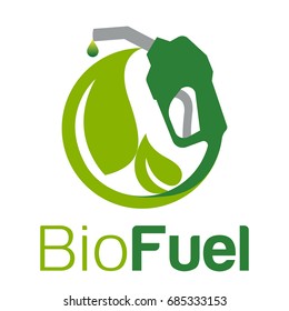 Icon logo with the concept of green energy, especially fuel energy sources