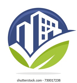 icon logo with the concept of smart choice / good choice for green city management