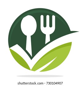 Icon Logo With The Concept Of Smart Choice / Good Choice For Culinary Business, Organic Food Products