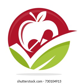 icon logo with the concept of smart choice / good choice for management of healthy diet