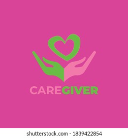 icon logo with the concept of social service about home care