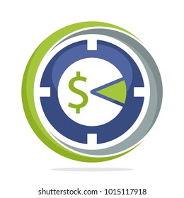 icon logo with the concept of tax target