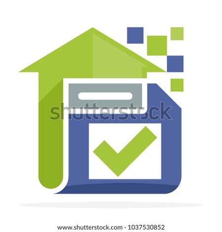 icon logo with the concept of an update, upgrade license file