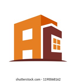 icon logo for the construction business, with combination of the initials A & C