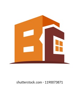 logotipo del icono para el negocio de la construcción, con la combinación de las iniciales B 