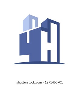 icon logo for the construction business, with combination of the initials 4 & H