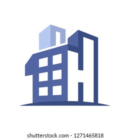 icon logo for the construction business, with combination of the initials 1 & H