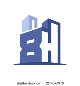 icon logo for the construction business, with combination of the initials 8 & H