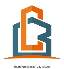icon logo for the construction business, with combination of the initials B & C