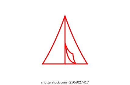 Icon or Logo Design of Camp Tent