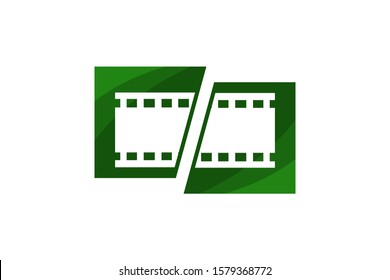 icon logo design for cinema or movie event or company base in digital technology for recording