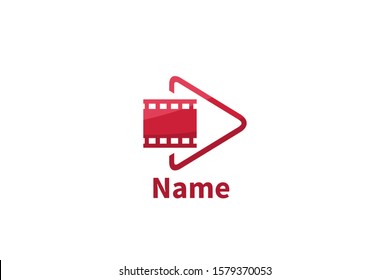 icon logo design for cinema or movie event or company base in digital technology for recording