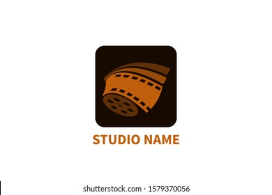 icon logo design for cinema or movie event or company base in digital technology for recording