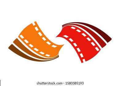 icon logo design for cinema or movie event or company base in digital technology for recording