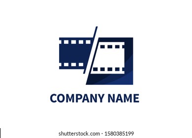 icon logo design for cinema or movie event or company base in digital technology for recording