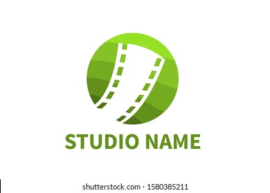 icon logo design for cinema or movie event or company base in digital technology for recording