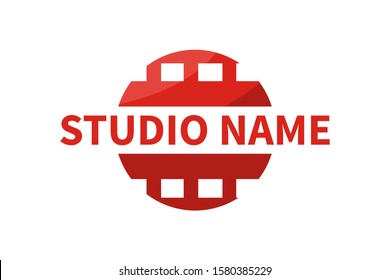 icon logo design for cinema or movie event or company base in digital technology for recording