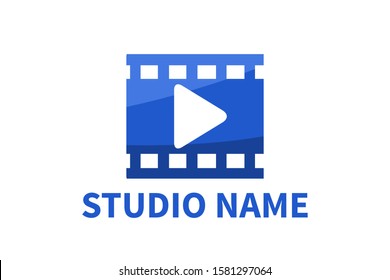 icon logo design for cinema or movie event or company base in digital technology for recording 